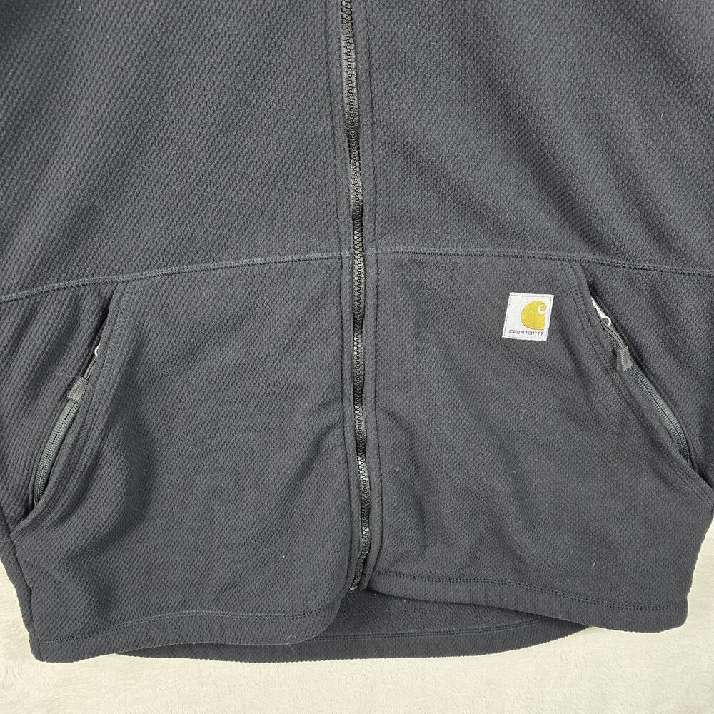 Carhartt Men’s Full Zip Fleece Jacket Sherpa Fleece Black Medium Relaxed Fit - Picture 4 of 13